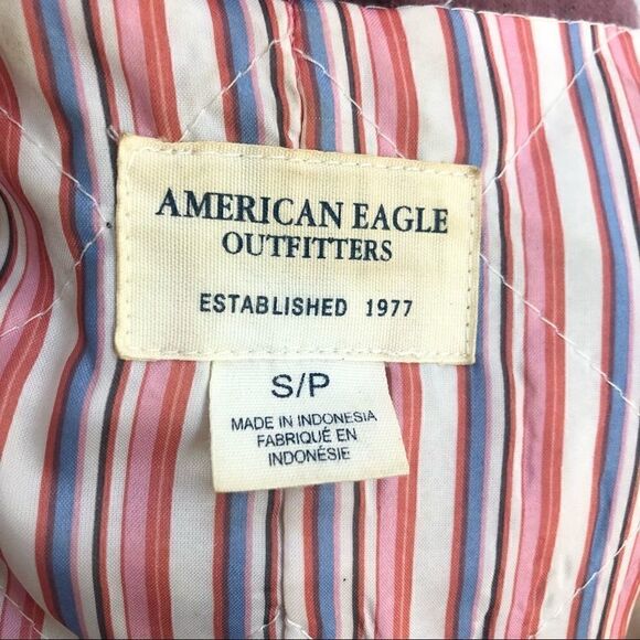 AEO AMERICAN EAGLE DUSTY ROSE VELVETEEN TASSEL EMBELLISHED OOAK PEACOAT SIZE S - Picture 9 of 12